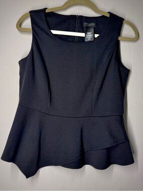 Metaphor Petite Black Sleeveless Asymmetric Top